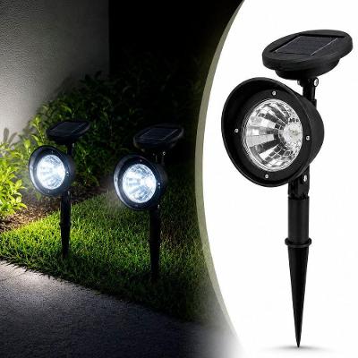 Luminária Solar LED Kit 2 Peças Plástico Alta Resistência Externo Branco 30CM