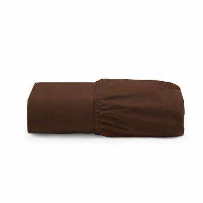 Jogo de Cama Lençol Egípcio Queen 4 Peças Micropercal 600 Fios Marrom Casa Show Enxovais 220CM