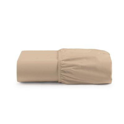 Jogo de Cama Lençol Egípcio Queen 2 Peças 100% Algodão Avelã Casa Show Enxovais 220CM