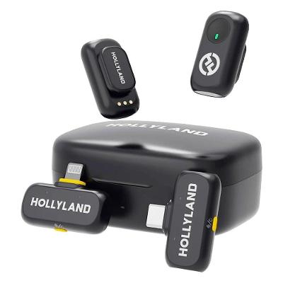 Microfone Lapela Lark A1 Combo com 2,4 Ghz e Captação Omnidirecional Preto Hollyland