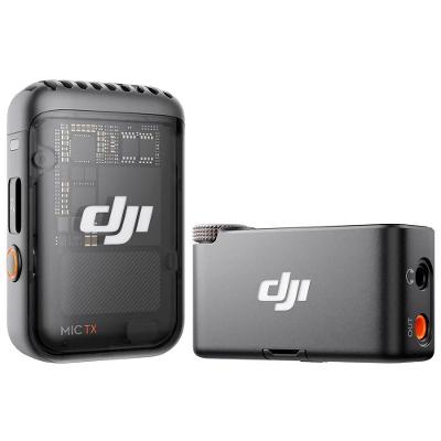 Microfone sem Fio DJI Mic 2 Wireless 1TX + 1RX Gravação Profissional 2,4 Ghz Preto DJI