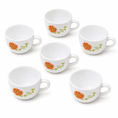 Xícara Livid Lilac para Servir Bebidas em Vidro com Design Floral para Café e Chá Branca Fratelli