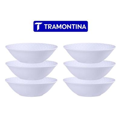 Tigela Ingrid Bowls 6 Peças Porcelana Resistente a Micro-ondas Cozinha Branco Tramontina