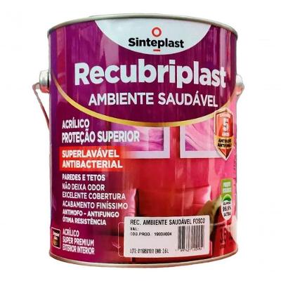 Tinta Ambiente Saudavel Fosco Areia Proteção Contra Bactérias 3,6L Bege REC