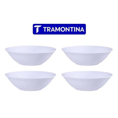 Tigela Ingrid 18 cm para Servir Porcelana Resistente a Micro-ondas Cozinha Branco Tramontina