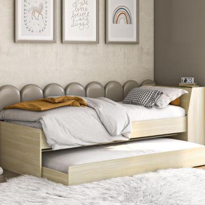 Cama Solteiro Bicama com Estante Ditália BB-28-29 COP MDP-MDP Cinza Ditália Móveis