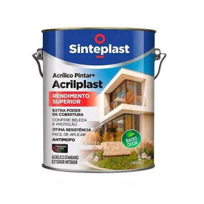 Tinta Acrilplast Acetinado com Acabamento Sofisticado e Resistência Branco Sinteplast