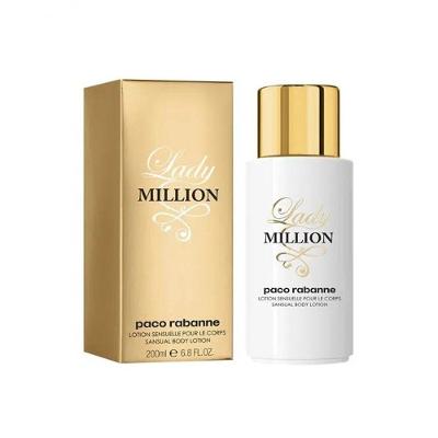 Loção Corporal Lady Million com Fragrância Duradoura e Manteiga de Karité Dourado Paco Rabanne 200ML