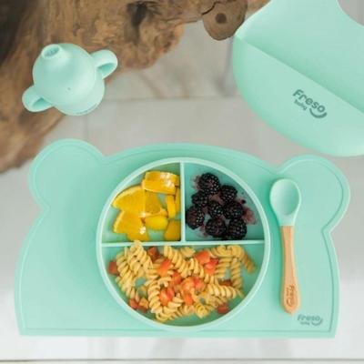 Jogo Americano Freso Baby Alimentação BLW com Toque Macio e Aderência Verde