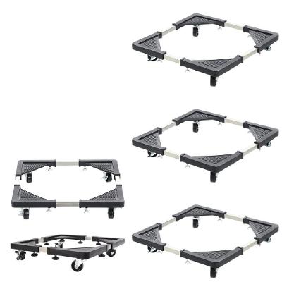 Suporte com Rodinhas SU-RODA para Eletrodomésticos Base Antiderrapante Preto Leva Pro Pet 60CM Kit 3
