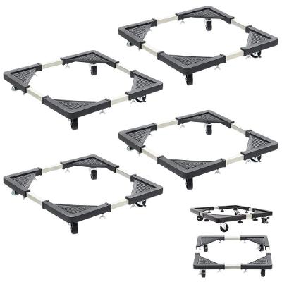 Suporte para Eletrodoméstico AB Mídia SU-RODA Kit 4 Unidades 140KG Bivolt com Rodinhas Ajustáveis
