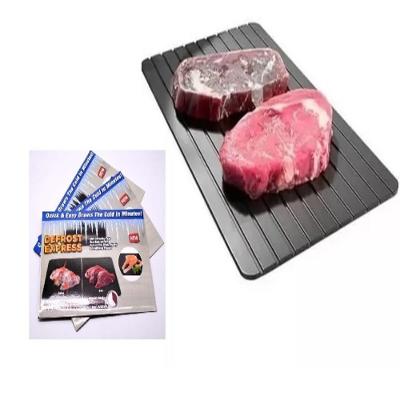 Tábua Descongelante Placa Defrost em Alumínio Antiaderente para Cozinha e Churrasco Preto