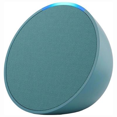Caixa de Som Inteligente Amazon Echo Pop com Alexa Wi-Fi e Bluetooth Azul 8.3CM
