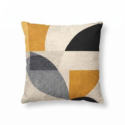 Almofada Decorativa Suede Digital Estampa Abstrata Toque Macio 43CM Decorella