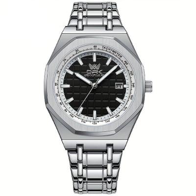 Relógio de Pulso Masculino OPK Clássico em Aço Inox Preto Eleve Life
