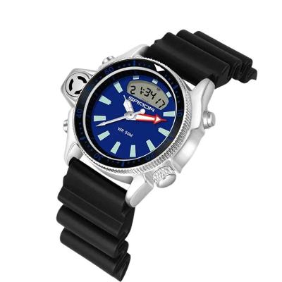 Relógio de Pulso Masculino Fashion Sport Men Digital LED em Borracha com Resistência Água Azul Sanda