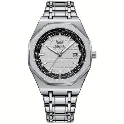 Relógio de Pulso Masculino Opk Clássico em Aço Inox Prateado Eleve Life