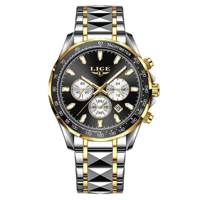 Relógio Masculino 89229 Aço Inox LED à Prova D'água Inox Lige 4CM