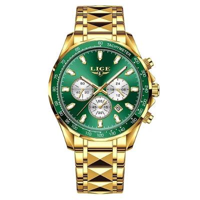 Relógio Masculino 89229 Clássico Aço Inox Prata à Prova D'água Lige 4CM
