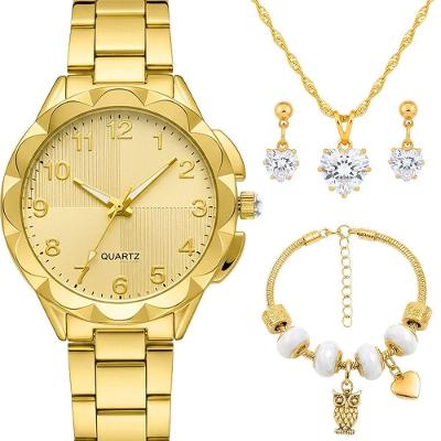 Kit Relógio Feminino Maria Digital Aço Inox com Acessórios Dourado Orizom