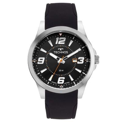 Relógio Masculino Racer 2115udv-2p Analógico Silicone Prata Technos 4,5CM