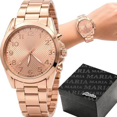 Relógio Feminino Orizom Maria Analógico em Aço Inox Banhado 18k Rosé com Caixa e Garantia