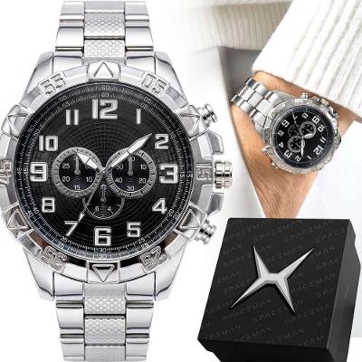 Relógio Masculino Spaceman Analógico Aço Inox Cristal Mineral Prata Orizom