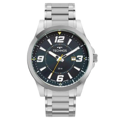 Relógio Masculino Racer Analógico Aço Inox Prata Technos 4.5CM