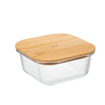 Pote Hermético Quadrado MR1226 com Vedação em Silicone Vidro Borossilicato Cozinha Transparente