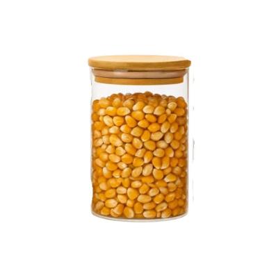 Pote de Vidro com Tampa de Bambu MR1332 Armazenamento Alimentos Vedação Silicone Cozinha