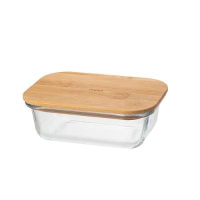 Pote Hermético Quadrado MR1221 337ML em Vidro Borossilicato com Vedação em Silicone Hanae Mori