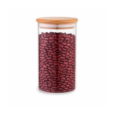 Pote de Vidro MR1243 Armazenamento Hermético Bambu e Vidro Borossilicato Vedação Silicone Cozinha