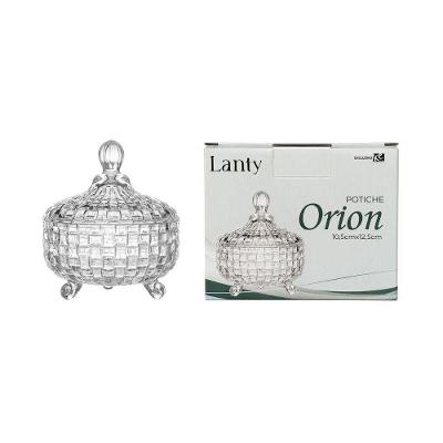 Potiche Orion Bomboniere de Vidro com Tampa para Doces Sala Ou Mesa Transparente Ke Home