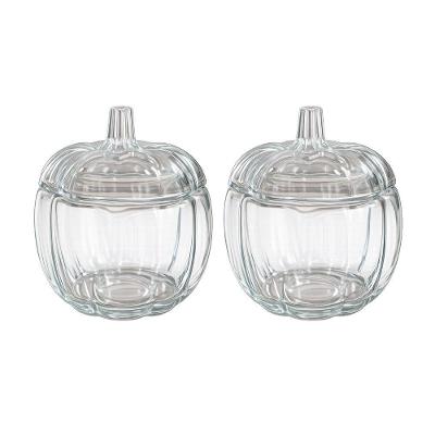 Pote de Armazenamento Abóbora 1L Vidro Design Decorativo para Cozinha Transparente Tuut