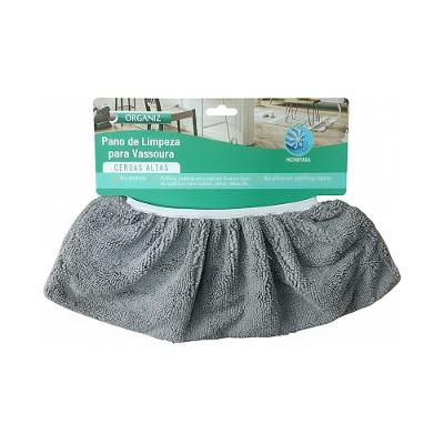 Pano de Limpeza 9671 para Vassoura Cerdas Altas Microfibra Elástico Reforçado Multiuso Cinza Ke Home
