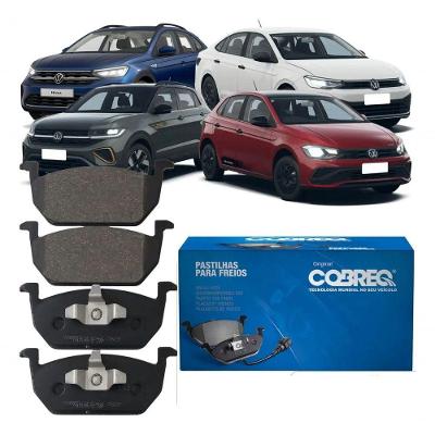 Pastilha de Freio Dianteira Cobreq Jogo Compatível com VW Polo T-Cross Nivus Virtus 200 TSI e 1.4