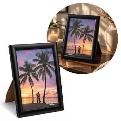 Porta Retrato Black Prime Classic com Suporte Ajustável Preto Fosco
