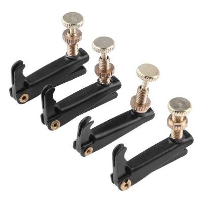 Acessório para Instrumento Musical Kit 4 Micro-afinadores para Violino 3-4 Ou 4-4 Metal Kit