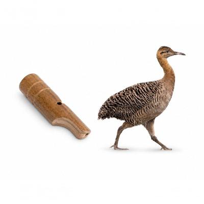 Apito Manual para Chamada de Aves em Madeira Natural para Perdiz Som Realista 1 Unidade