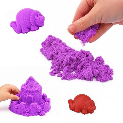 Areia de Modelar Linha Dinossauro com Molde Temático Roxo Draik 300g