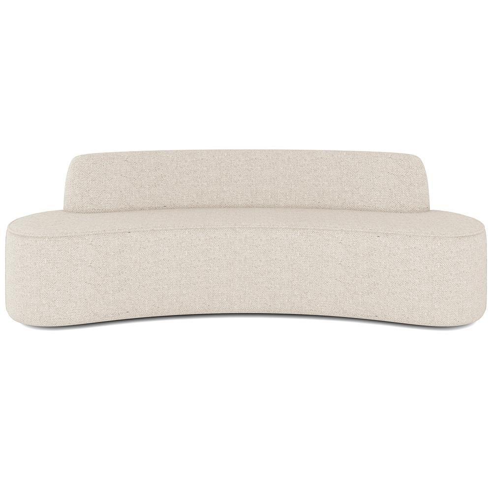 Sofá 4 Lugares Curvo Sala De Estar Living Cancún D02 Linho Cru 230 Cm D-461 - 3