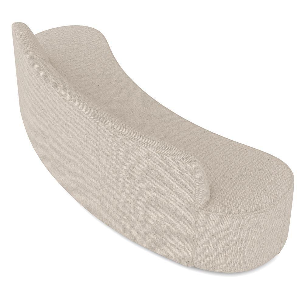 Sofá 4 Lugares Curvo Sala De Estar Living Cancún D02 Linho Cru 230 Cm D-461 - 6