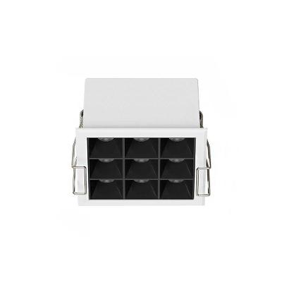 Spot de Embutir LED Downlight Powerlux 36 graus  Alto IRC 97 12W Branco e Preto Nordecor Iluminação 7,1CM