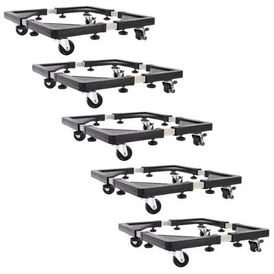 Suporte com Rodinhas Ajustável Leva Pro Pet SU-RODA para Eletrodoméstico 140KG Bivolt Preto 5UNI