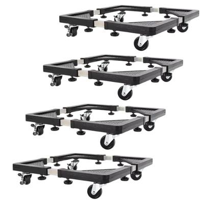 Suporte com Rodinhas Ajustável Leva Pro Pet SU-RODA 140KG Bivolt Preto 4 Unidades
