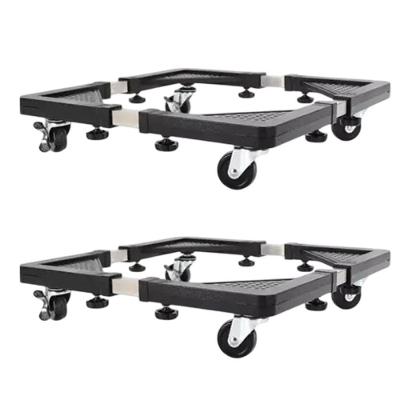 Suporte com Rodinhas Ajustável AB Mídia SU-RODA para Eletrodoméstico 140KG Bivolt Preto 2 UNI