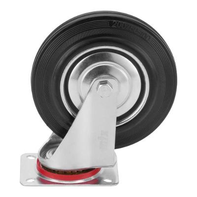 Rodízio Giratório MTX 6871855 Suporta 165KG 200MM Preto MTX 20CM