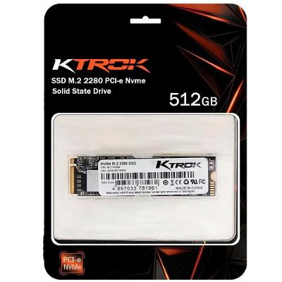SSD Nvme KTROK512GB Leitura Até 1500 MB-s Gravação Até 1200 MB-s Preto Ktrok
