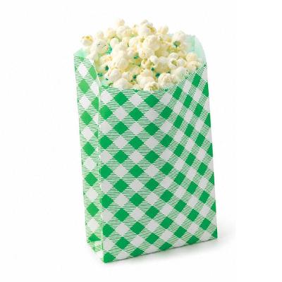 Saquinho de Papel Festa Junina Xadrez Papel 8CM X 14CM 50 Unidades Verde Kaixote