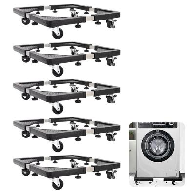 Suporte com Rodinhas Ajustável AB Mídia SU-RODA para Eletrodoméstico 140KG Bivolt Preto 40CM